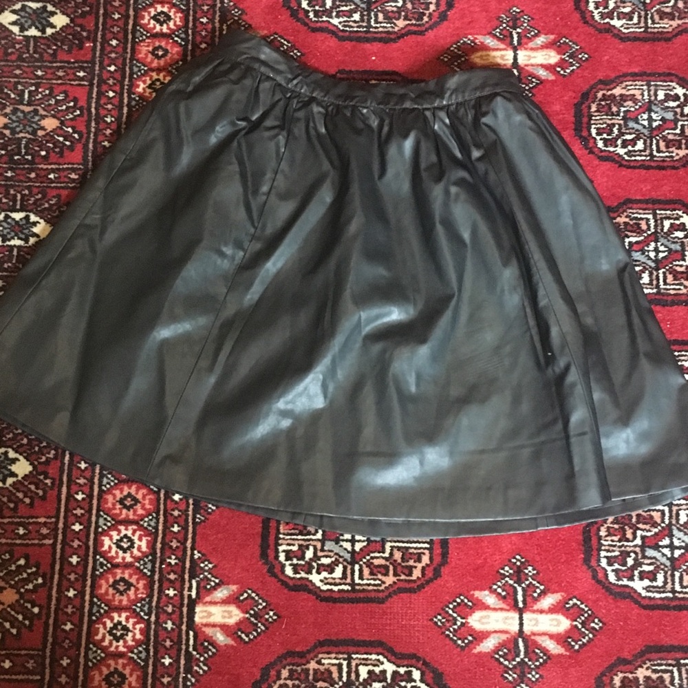 Faux leather skirt